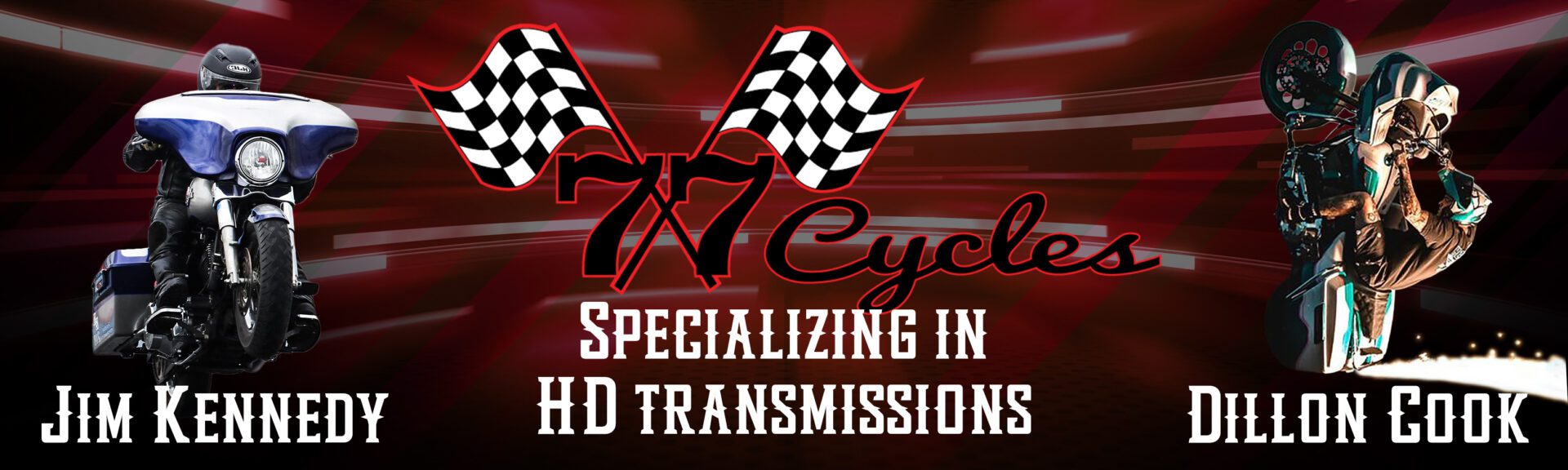 77 Cycles Specializing in transmissions banner