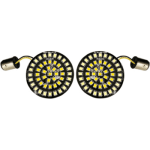 DRAG SPECIALTIES Front Dual Ring Turn Signal Inserts - White - Amber 2020-1807