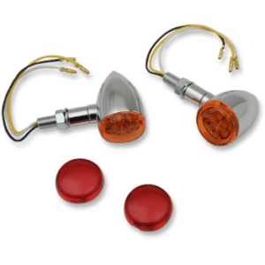 DRAG SPECIALTIES LED Mini Deuce Marker Lights - Chrome/Amber or Red 2040-1959