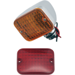 DRAG SPECIALTIES Rectangular Marker Lights — Marker Light - Amber/Red DS-280169