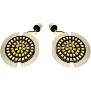 DRAG SPECIALTIES Front Dual Ring Turn Signal Inserts - White - Amber 2020-1808