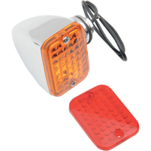 DRAG SPECIALTIES Rectangular Marker Lights — Marker Light - Amber/Red DS-280163