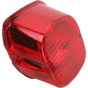 DRAG SPECIALTIES Laydown Taillight Lens with Bottom Tag Lens Red 2010-0783