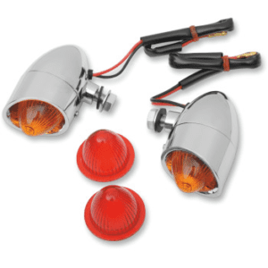 DRAG SPECIALTIES Mini Retro-Style Marker Light - Amber/Red 2040-0533