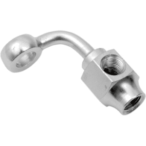 DRAG SPECIALTIES Chrome Steel Banjo Fitting - 3/8" x 1/8" NPT - 90° - Short DS098301