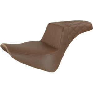 SADDLEMEN Step-Up Seat — Rear Lattice Stitch - Brown 818-33-173BR