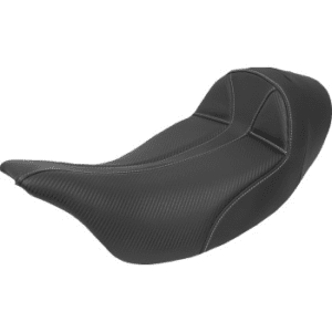 SADDLEMEN Dominator Solo Seat - w/o Backrest - Black w/ Gray Stitching - FL '08-'23 808-07B-0042EXT