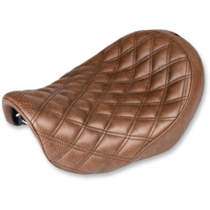 SADDLEMEN Renegade Lattice Stitch Solo Seat - Brown - Dyna '04-'05 804-04-002BLS