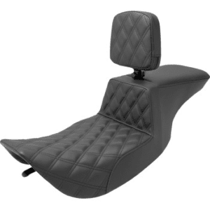 SADDLEMEN Tour Step-Up Seat - Rider Backrest - Front Lattice Stitch - FLHR/FLHX '97-'07 897-06-192BR