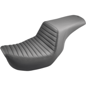 SADDLEMEN Step-Up Seat — Front Tuck-n-Roll - Black - Dyna 806-04-171