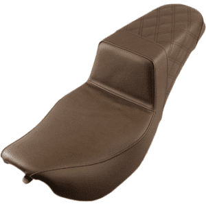 SADDLEMEN Step-Up Seat — Rear Lattice Stitch - Brown 897-06-173BR