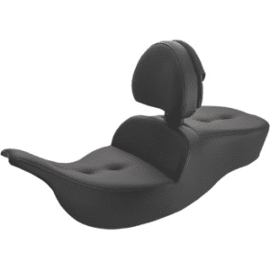 SADDLEMEN Roadsofa™ Pillow Top Seat - With Backrest - Black 897-07-181BR