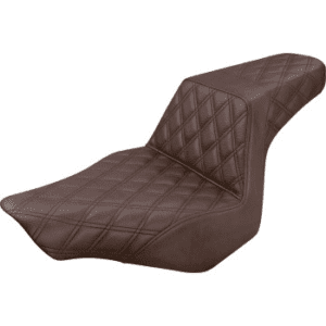 SADDLEMEN Step-Up Seat — Full Lattice Stitch - Brown - FXSB 813-27-175BR