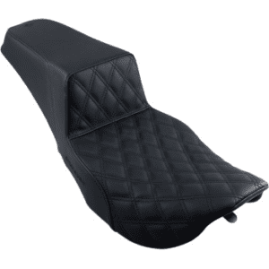 SADDLEMEN Step-Up Seat — Front Lattice Stitch - Black 897-06-172