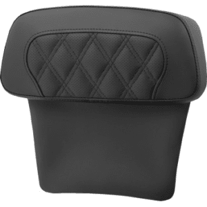 SADDLEMEN Chopped Tour Pak Backrest Pads- RoadSofa™ - Perforated Black w/ Lattice Stitch - FLT/FLH '14-'23 814-07-CPACK-LS