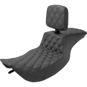 SADDLEMEN Tour Step-Up Seat - Rider Backrest - Full Lattice Stitch - FLHR/FLHX '97-'07 897-06-195BR