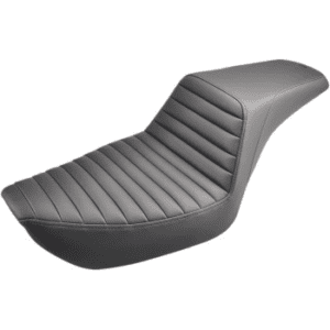 SADDLEMEN Step-Up Seat — Front Tuck-n-Roll - Black - Dyna 896-04-171