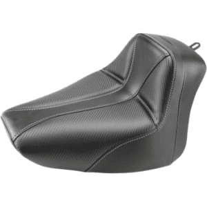 SADDLEMEN Dominator Solo Seat - w/o Backrest - Black w/ Gray Stitching - FLS/FXS '00-'06 800-01-0042