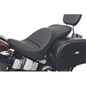 SADDLEMEN Explorer™ Seat - Without Backrest - Stitched - Black - Softail 8150JS