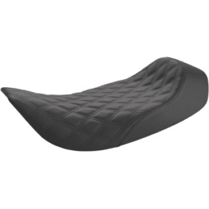 SADDLEMEN Renegade Lattice Stitch Solo Seat - Black - FLH '97-'07 897-06-002LS