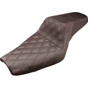 SADDLEMEN Step-Up Seat — Front Lattice Stitch - Brown - XL 807-03-172BR