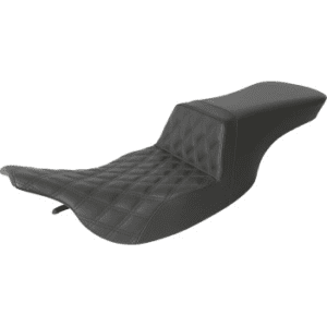 SADDLEMEN Tour Step-Up Seat - Front Lattice Stitch - Black - FL '97-'07 897-07-192