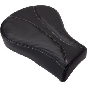 SADDLEMEN Dominator Pillion Pad - Standard Reach - Black w/ Gray Stitching - FL/FX '06-'17 806-12-0162