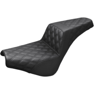 SADDLEMEN Step-Up Seat — Full Lattice Stitch - Black 818-30-175