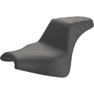 SADDLEMEN Step-Up Seat — Rear Lattice Stitch - Black - FXFB 818-28-173