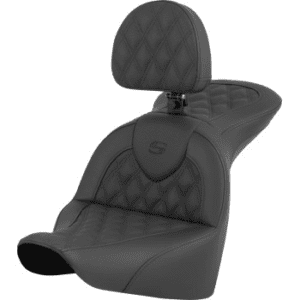 SADDLEMEN RoadSofa™ Seat - Lattice Stitch - with Driver Backrest - FLFB/FXBR '18-'24 818-27-182BR