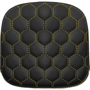 SADDLEMEN Honeycomb Sissy Bar Pad - Gold Stitching 040749GOL