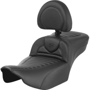 SADDLEMEN Roadsofa™ Extended Reach Seat - with Backrest - Tuck-n-Roll - FLTR/FLHX '23-'24 823-07-203B0